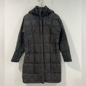 The North Face Metropolis Down Parka hood zip pockets gray XS